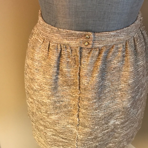 Zara gold tweed mini skirt XS - Picture 2 of 2
